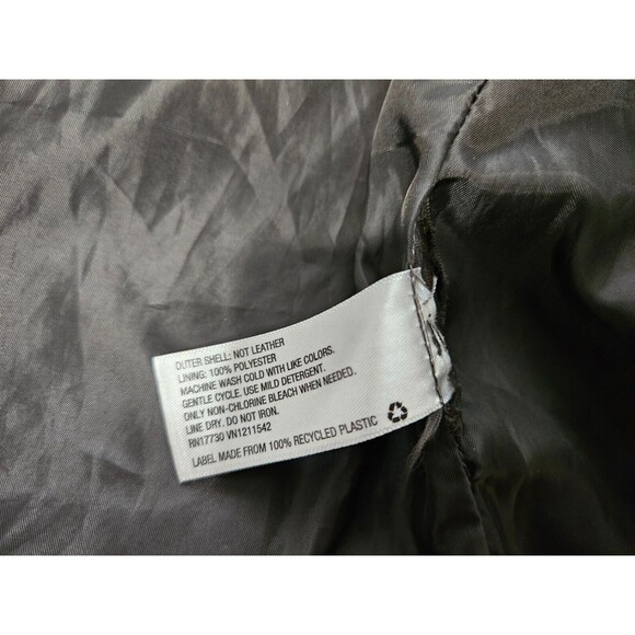 Women's Universal Thread Classic Moto Faux Leather Jacket Black Size S - Picture 12 of 13